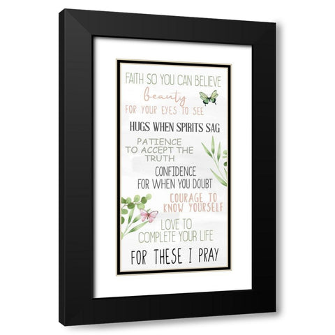 My Prayer 2 Black Modern Wood Framed Art Print with Double Matting by Allen, Kimberly