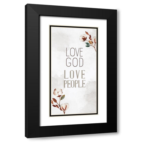 Love God Black Modern Wood Framed Art Print with Double Matting by Allen, Kimberly