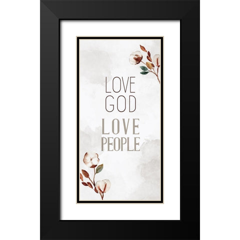 Love God Black Modern Wood Framed Art Print with Double Matting by Allen, Kimberly