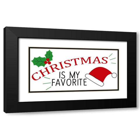 Christmas Is Black Modern Wood Framed Art Print with Double Matting by Allen, Kimberly