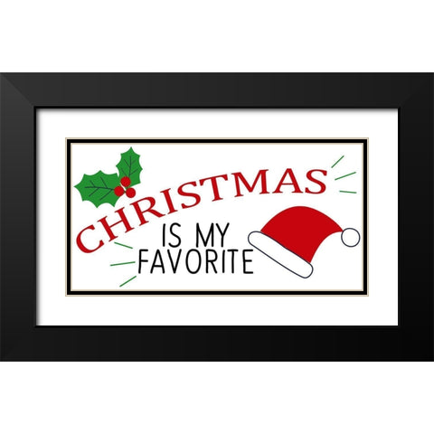 Christmas Is Black Modern Wood Framed Art Print with Double Matting by Allen, Kimberly