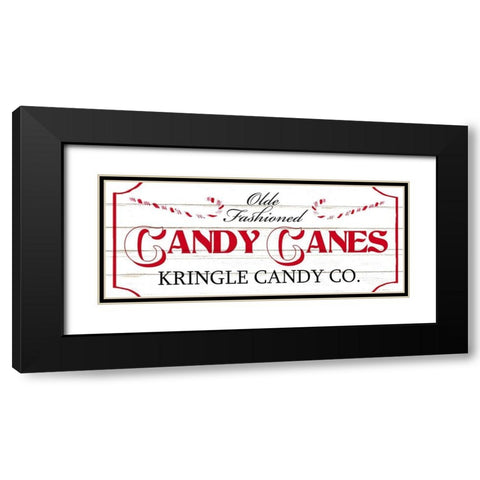Old Fashioned Candy Canes Black Modern Wood Framed Art Print with Double Matting by Allen, Kimberly