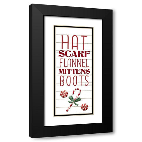 Hat and Scarf Black Modern Wood Framed Art Print with Double Matting by Allen, Kimberly