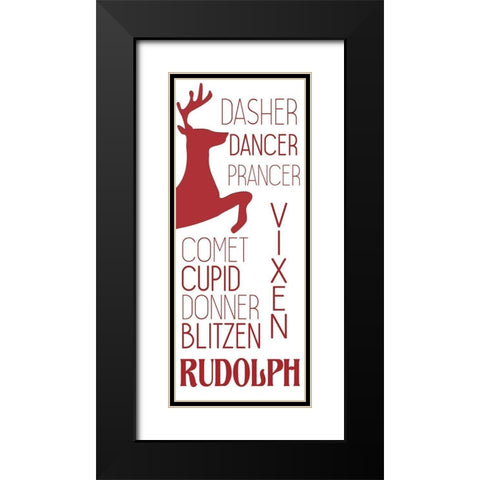 Rudolph Black Modern Wood Framed Art Print with Double Matting by Allen, Kimberly