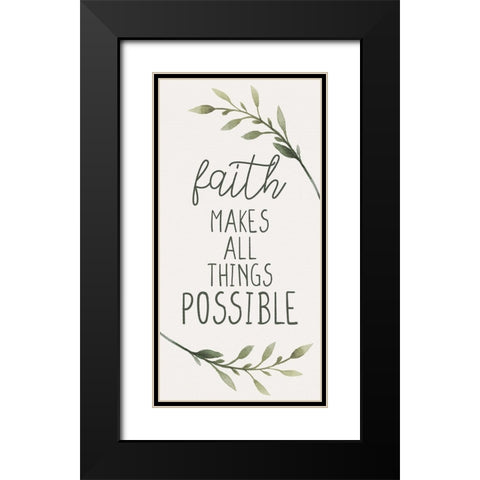 Watercolor Sage 6 Black Modern Wood Framed Art Print with Double Matting by Allen, Kimberly