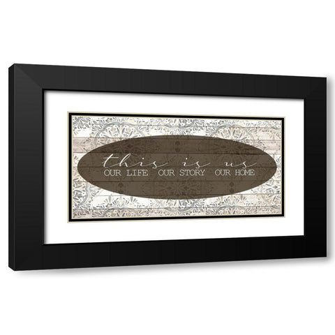 Us Black Modern Wood Framed Art Print with Double Matting by Allen, Kimberly