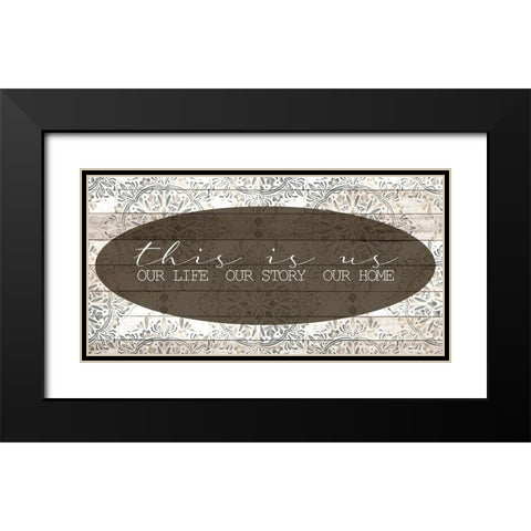 Us Black Modern Wood Framed Art Print with Double Matting by Allen, Kimberly