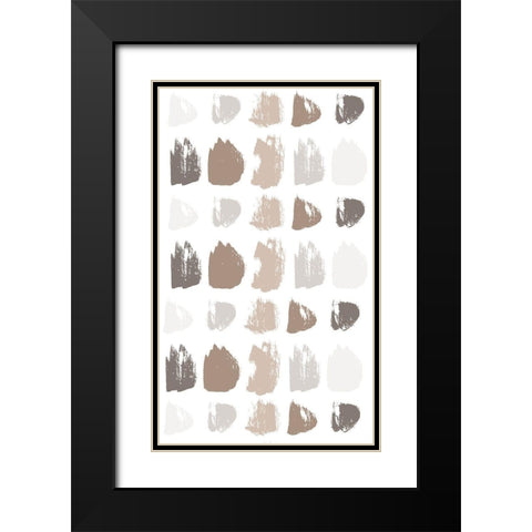Paint Daubs 1 Black Modern Wood Framed Art Print with Double Matting by Allen, Kimberly