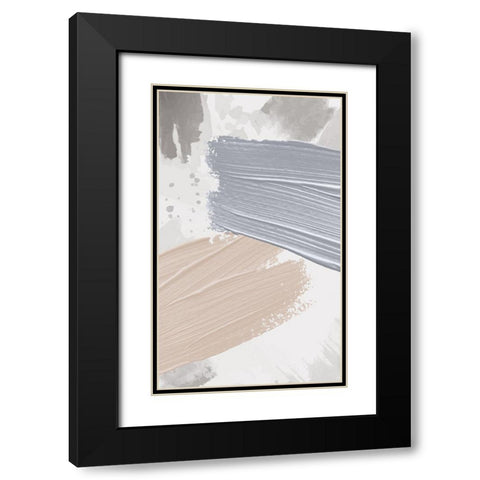 Strokes 1 Black Modern Wood Framed Art Print with Double Matting by Allen, Kimberly