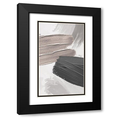 Strokes 2 Black Modern Wood Framed Art Print with Double Matting by Allen, Kimberly
