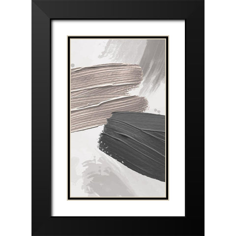 Strokes 2 Black Modern Wood Framed Art Print with Double Matting by Allen, Kimberly