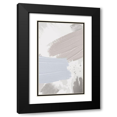 Strokes 3 Black Modern Wood Framed Art Print with Double Matting by Allen, Kimberly