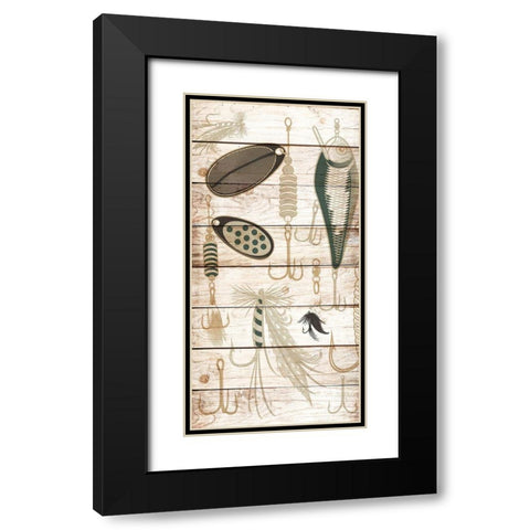 Fishing Panel 2 Black Modern Wood Framed Art Print with Double Matting by Allen, Kimberly