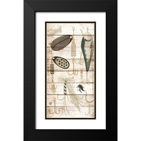 Fishing Panel 2 Black Modern Wood Framed Art Print with Double Matting by Allen, Kimberly