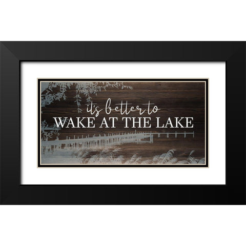 Wake at the Lake Black Modern Wood Framed Art Print with Double Matting by Allen, Kimberly