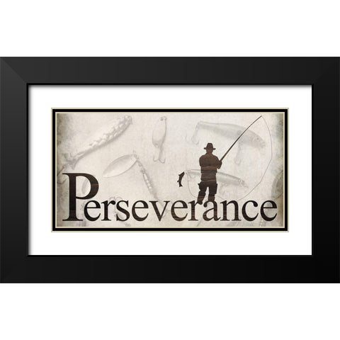 Perseverance Black Modern Wood Framed Art Print with Double Matting by Allen, Kimberly