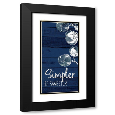 Simpler is Sweeter Black Modern Wood Framed Art Print with Double Matting by Allen, Kimberly