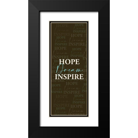 Hope Dream Black Modern Wood Framed Art Print with Double Matting by Allen, Kimberly