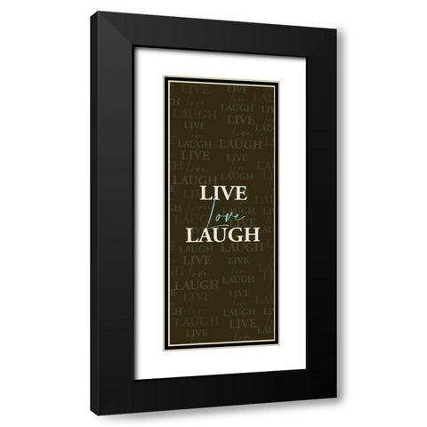 Live Love Black Modern Wood Framed Art Print with Double Matting by Allen, Kimberly