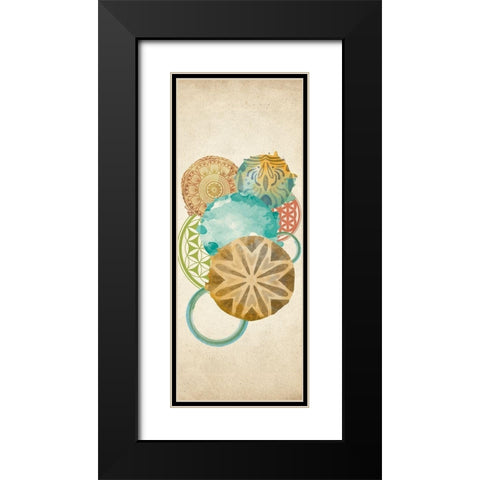 Circled 1 Black Modern Wood Framed Art Print with Double Matting by Allen, Kimberly