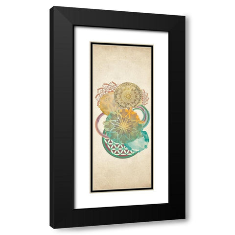 Circled 2 Black Modern Wood Framed Art Print with Double Matting by Allen, Kimberly