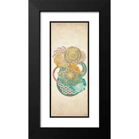 Circled 2 Black Modern Wood Framed Art Print with Double Matting by Allen, Kimberly