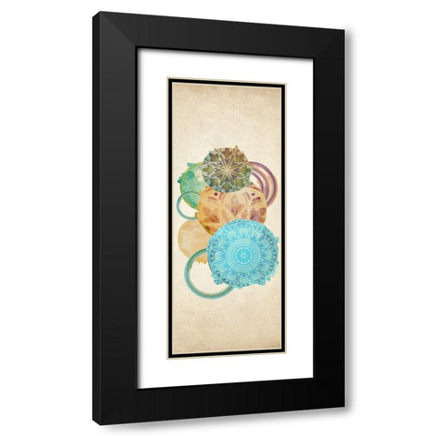 Circled 3 Black Modern Wood Framed Art Print with Double Matting by Allen, Kimberly