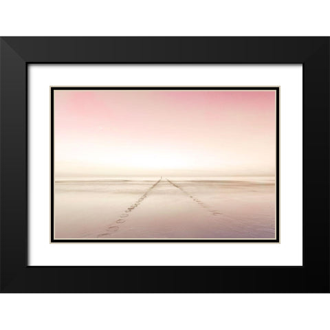 Water Pathway Black Modern Wood Framed Art Print with Double Matting by Allen, Kimberly