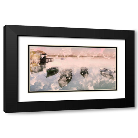 Day On The Lake Black Modern Wood Framed Art Print with Double Matting by Allen, Kimberly