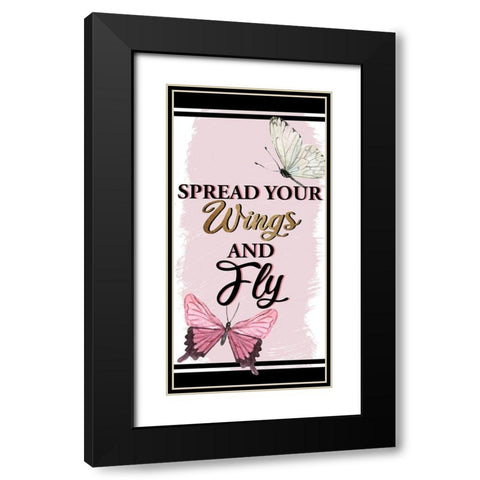 Brave Wings 2 Black Modern Wood Framed Art Print with Double Matting by Allen, Kimberly