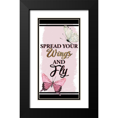 Brave Wings 2 Black Modern Wood Framed Art Print with Double Matting by Allen, Kimberly