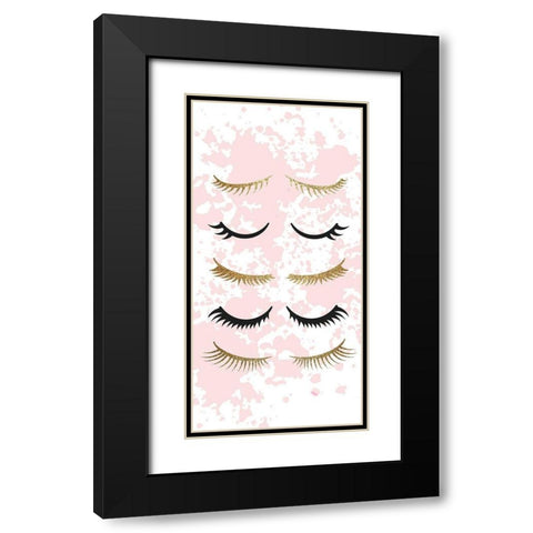 Lashes Black Modern Wood Framed Art Print with Double Matting by Allen, Kimberly