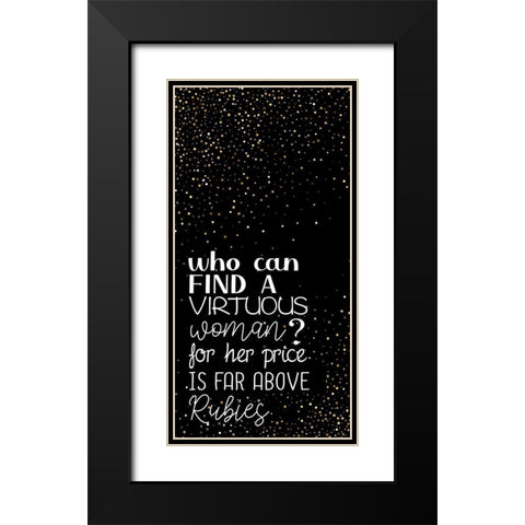 Rubies Black Modern Wood Framed Art Print with Double Matting by Allen, Kimberly