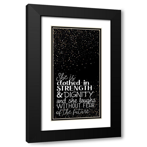Strength and Dignity Black Modern Wood Framed Art Print with Double Matting by Allen, Kimberly