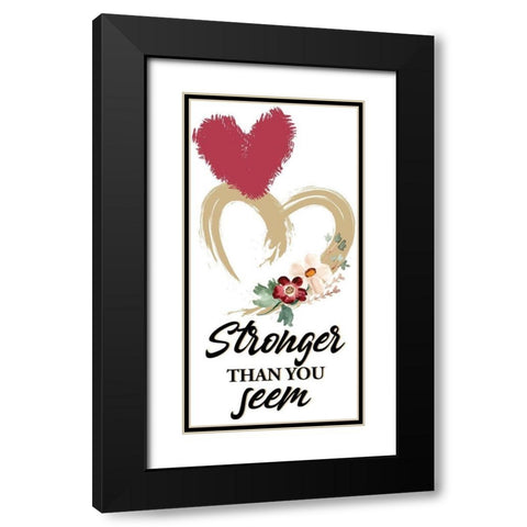 Wildflower Heart 2 Black Modern Wood Framed Art Print with Double Matting by Allen, Kimberly