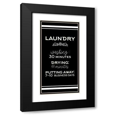 Laundry Days Black Modern Wood Framed Art Print with Double Matting by Allen, Kimberly