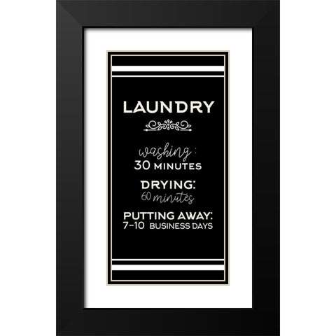 Laundry Days Black Modern Wood Framed Art Print with Double Matting by Allen, Kimberly