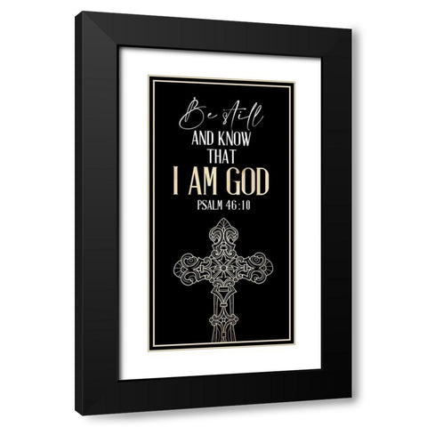 Be Still Black Modern Wood Framed Art Print with Double Matting by Allen, Kimberly
