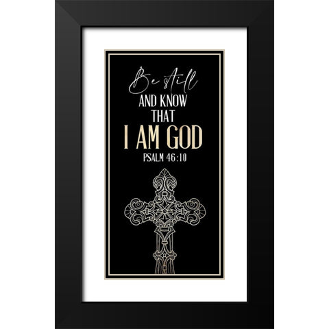 Be Still Black Modern Wood Framed Art Print with Double Matting by Allen, Kimberly