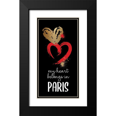 I Love Paris 2 Black Modern Wood Framed Art Print with Double Matting by Allen, Kimberly