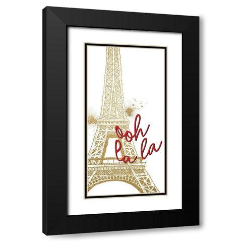 I Love Paris 3 V2 Black Modern Wood Framed Art Print with Double Matting by Allen, Kimberly