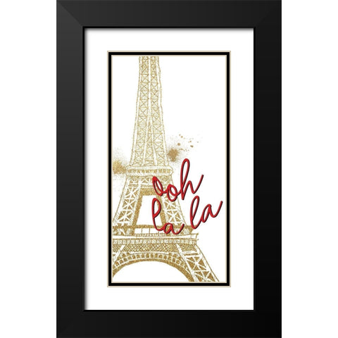 I Love Paris 3 V2 Black Modern Wood Framed Art Print with Double Matting by Allen, Kimberly