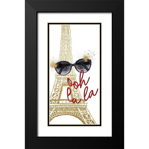 I Love Paris 3 Black Modern Wood Framed Art Print with Double Matting by Allen, Kimberly
