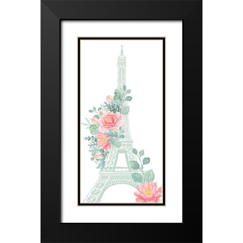 Mint Paris 1 Black Modern Wood Framed Art Print with Double Matting by Allen, Kimberly