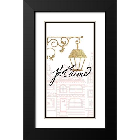 Paris Streets 2 Black Modern Wood Framed Art Print with Double Matting by Allen, Kimberly