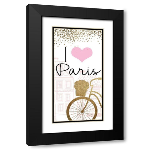 Paris Streets 3 V2 Black Modern Wood Framed Art Print with Double Matting by Allen, Kimberly