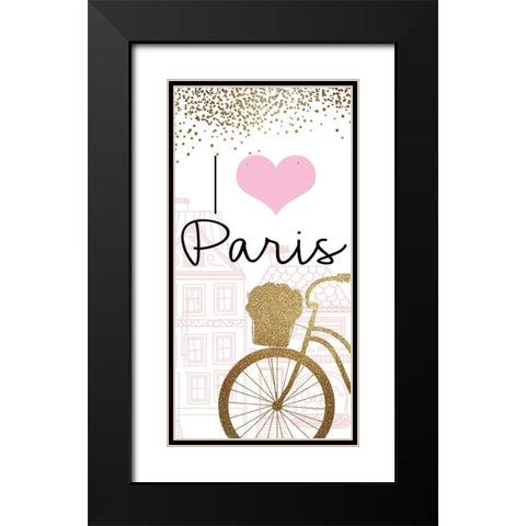 Paris Streets 3 V2 Black Modern Wood Framed Art Print with Double Matting by Allen, Kimberly