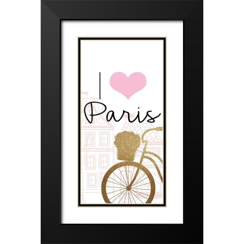 Paris Streets 3 Black Modern Wood Framed Art Print with Double Matting by Allen, Kimberly