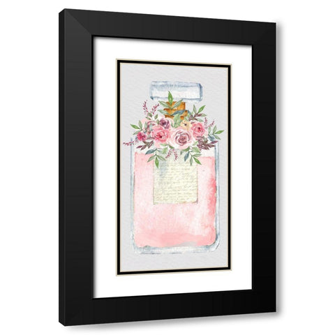 Pink Scent 1 V2 Black Modern Wood Framed Art Print with Double Matting by Allen, Kimberly
