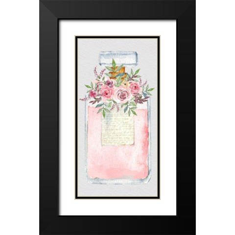 Pink Scent 1 V2 Black Modern Wood Framed Art Print with Double Matting by Allen, Kimberly